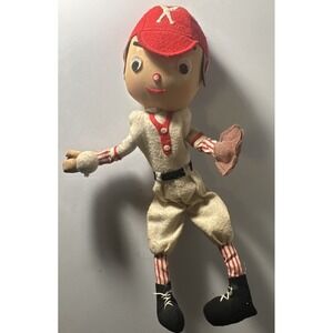 Vintage‎ 1960's Baseball Player Doll Holiday Fair Made in Japan Rare